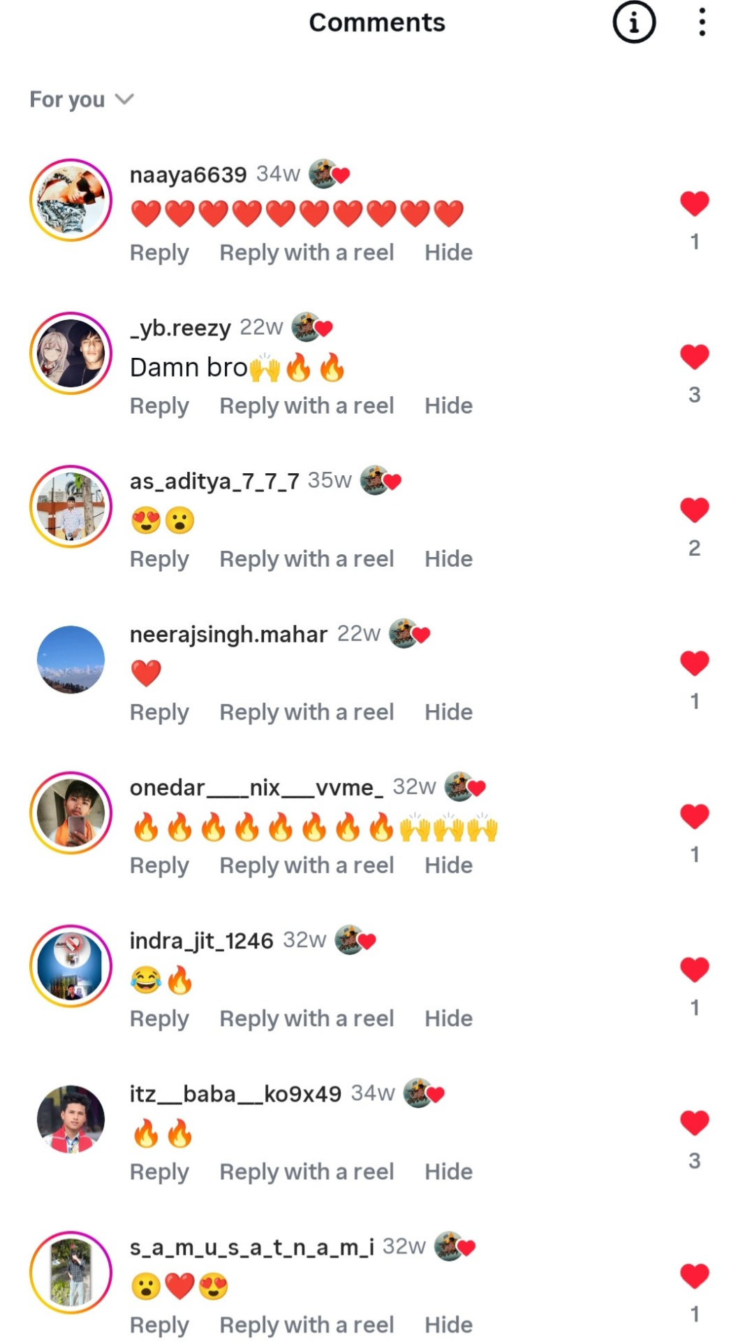 User message